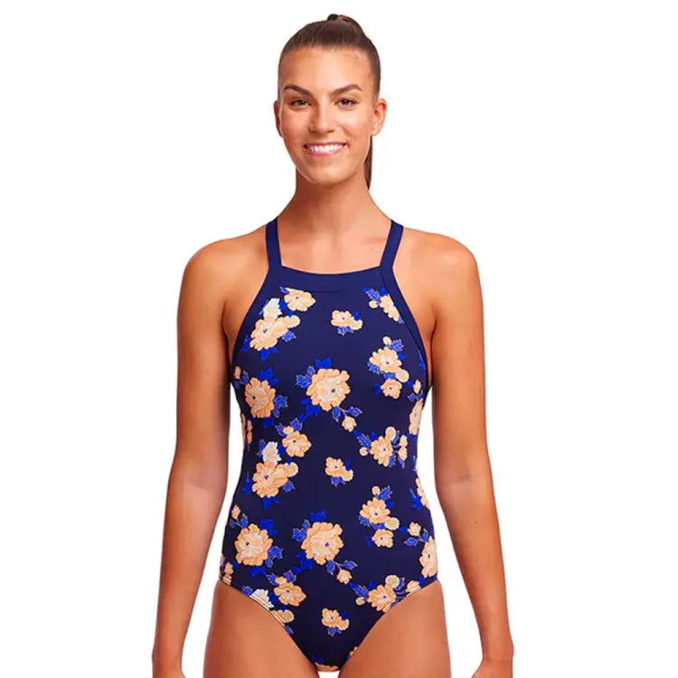 Swimsuits: Funkita Women Sky Hi One Piece-Rose Water - Black, Clothing, Fashion, FUNKY, Hong Kong | FKS008L7150308