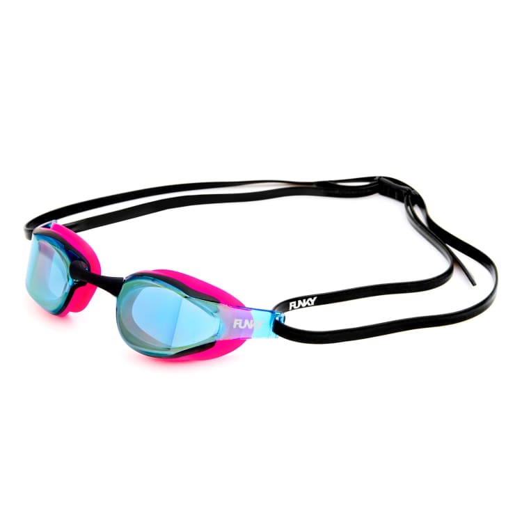 Swim Goggles: Funky Blade Swimmer Swim Goggle-Pink Power - Funky / Pink Power / ON / Accessories, Black, Black Mirror, Eyewear, Fashion |