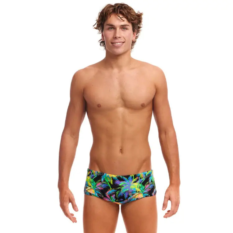 Swimsuits: Funky Men Sidewinder Trunks-PARADISE PLEASE - 2024, Black Tropic, Clothing, Fashion, FUNKY | FTS015M7182332
