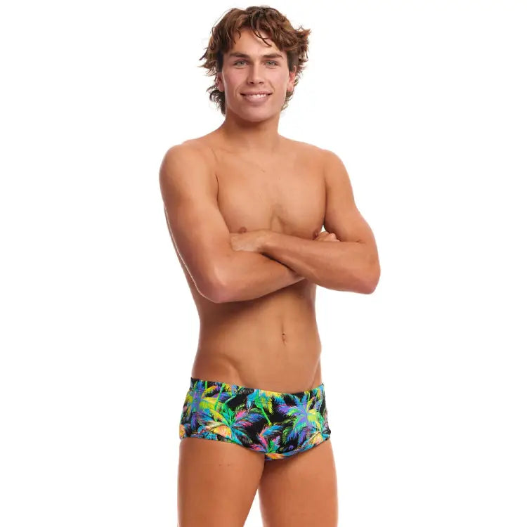 Swimsuits: Funky Men Sidewinder Trunks-PARADISE PLEASE - 2024, Black Tropic, Clothing, Fashion, FUNKY | FTS015M7182332