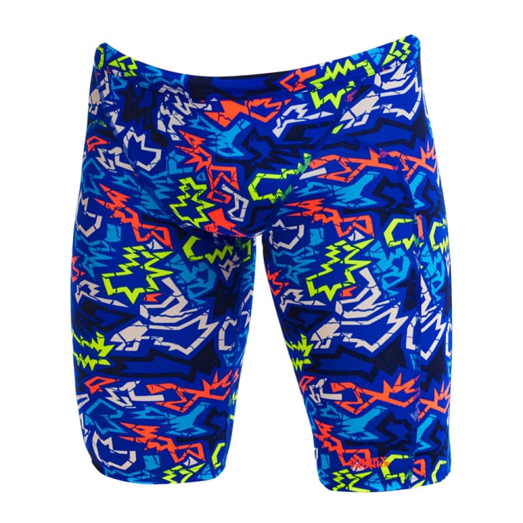 Swimsuits: Funky Men Training Jammers-BROKEN HEARTS - Funky / Blue / 32 / 2024, Blue, Clothing, Fashion, FUNKY | FTS003M7178832