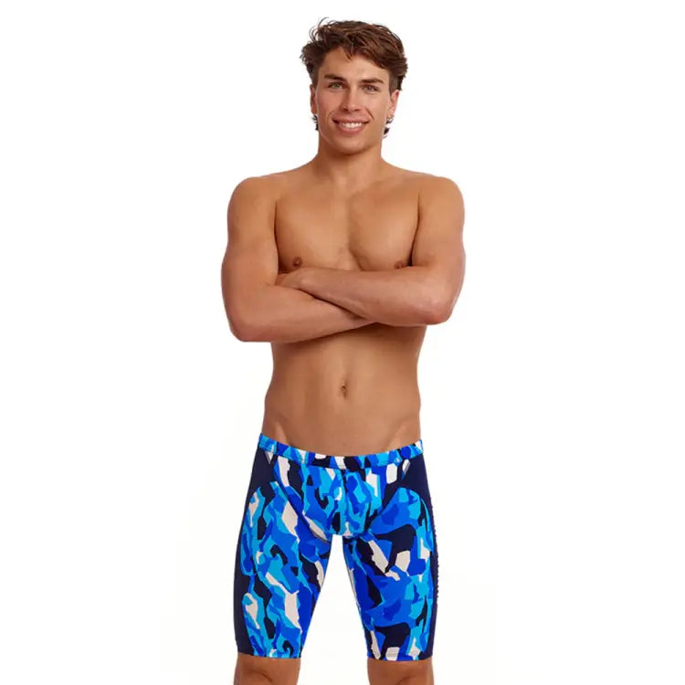 Swimsuits: Funky Men Training Jammers-CHAZ MICHAEL - 2024, Blue, Clothing, Fashion, FUNKY | FTS003M7191130