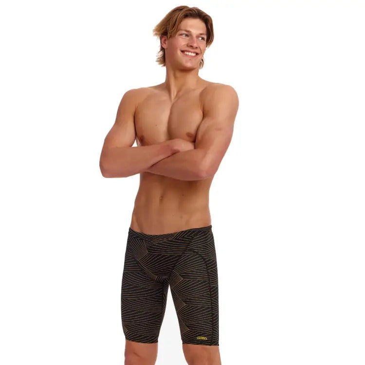 Swimsuits: Funky Men Training Jammers-GOLD WEAVER - 2024, Black, Clothing, Fashion, FUNKY | FTS003M7194330
