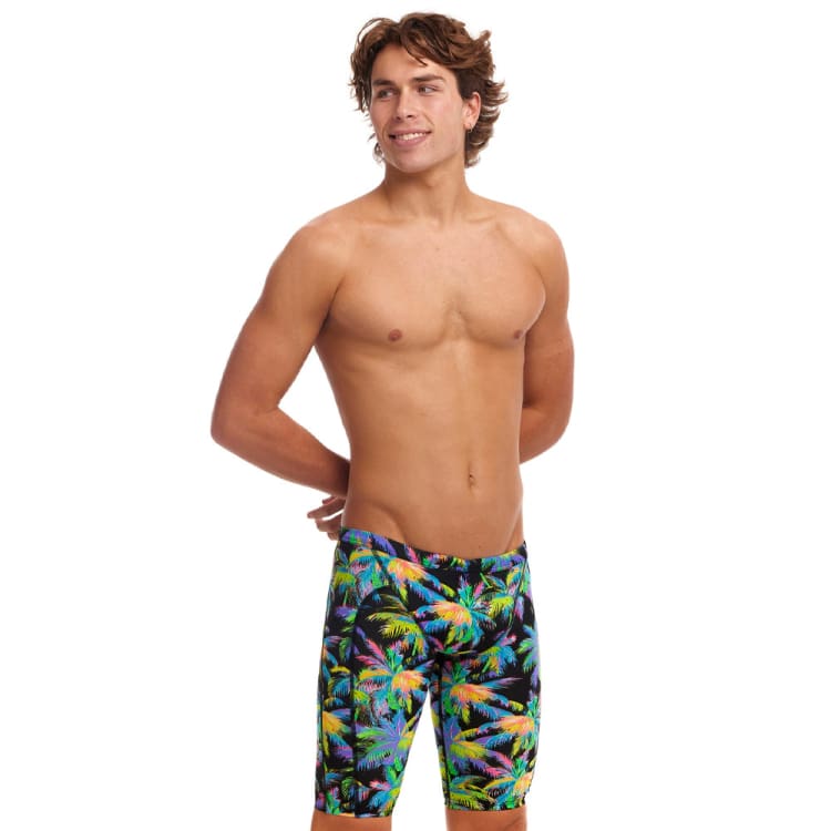 Swimsuits: Funky Men Training Jammers-PARADISE PLEASE - 2024, Black Tropic, Clothing, Fashion, FUNKY | FTS003M7182332