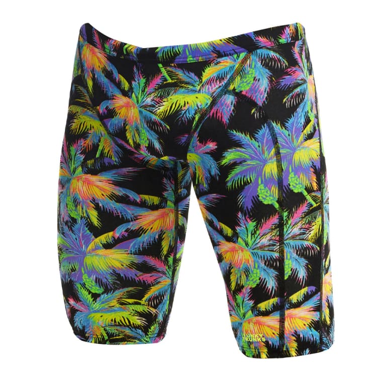 Swimsuits: Funky Men Training Jammers-PARADISE PLEASE - Funky / Black Tropic / 32 / 2024, Black Tropic, Clothing, Fashion, FUNKY
