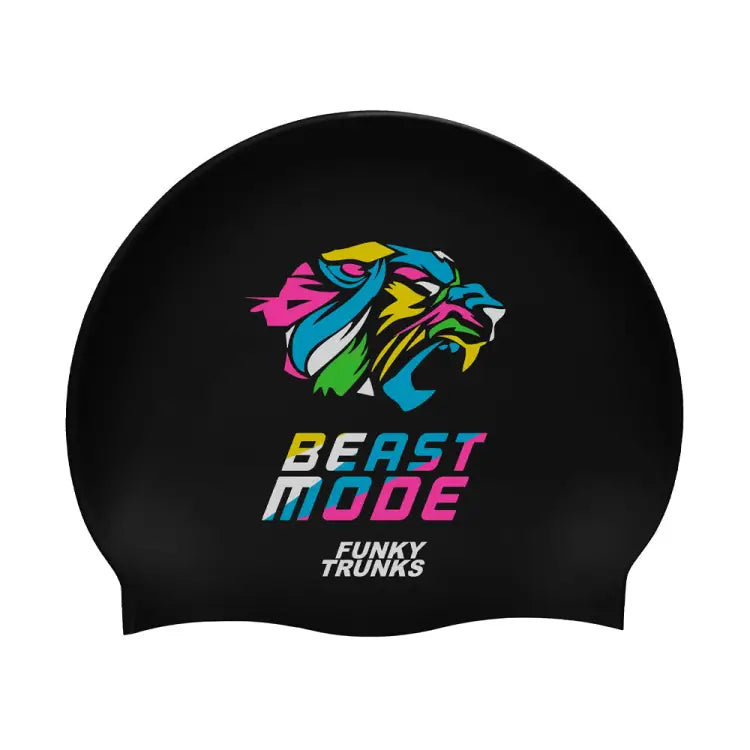Swim Caps: Funky Silicone Swimming Cap - BEAST MODE - Funky / Beast Mode / ON / Accessories, Beast Mode, Caps, Fashion, FUNKY | FT997187000