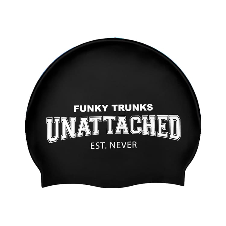 Swim Caps: Funky Silicone Swimming Cap-UNATTACHED - Funky / Black / ON / Accessories, Black, Caps, Fashion, FUNKY | FT997195200