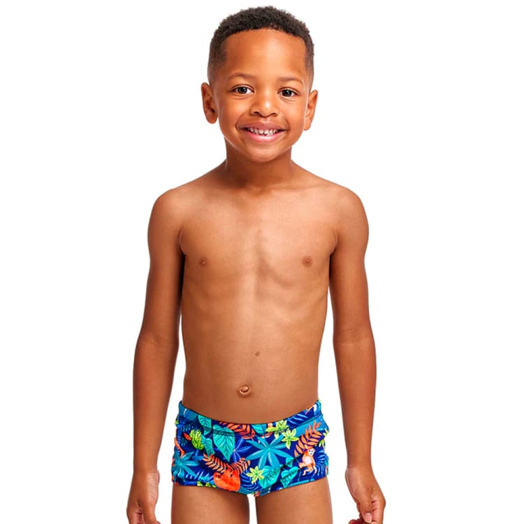 Swimsuits: Funky Toddler Printed Trunks-Slothed - Boys, Clothing, Fashion, FUNKY, Funky Trunks | FT32T7150504