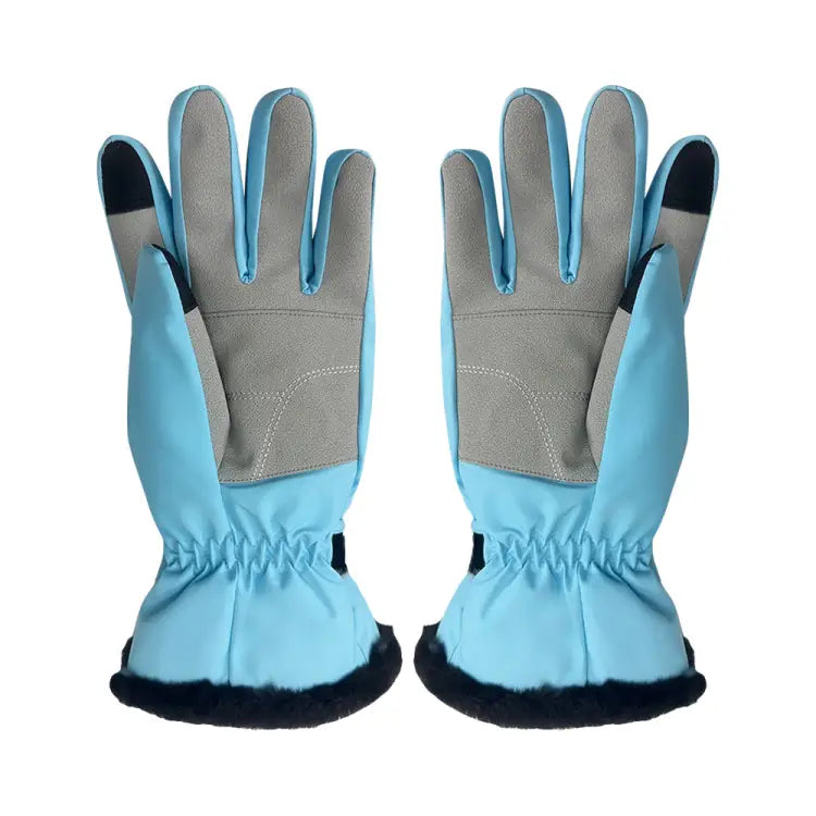 Gloves & Mittens / Snow: Fuzl Women Fur Snow Glove-BLUE - 2024, Accessories, Bearx, Black, Blue | JP4518763079271-BLU-S/M