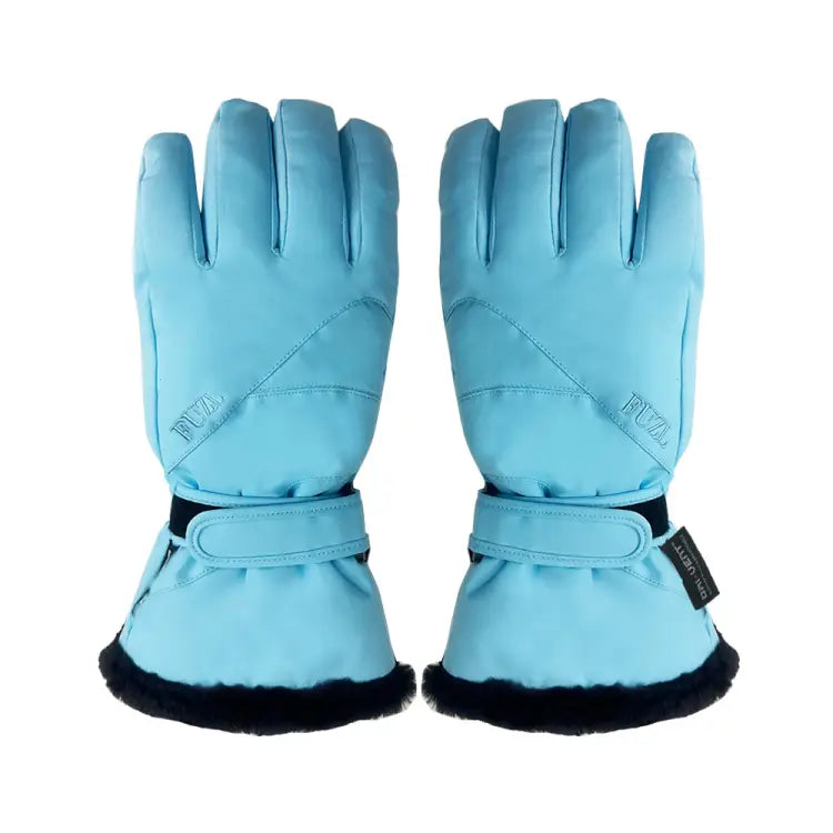 Gloves & Mittens / Snow: Fuzl Women Fur Snow Glove-BLUE - Fuzl / Blue / S-M / 2024, Accessories, Bearx, Black, Blue