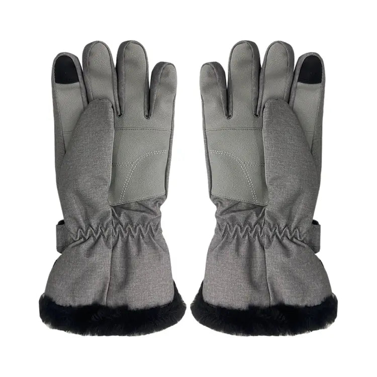 Gloves & Mittens / Snow: Fuzl Women Fur Snow Glove-GREY - 2024, Accessories, Bearx, Gloves & Mittens, Gloves & Mittens / Snow