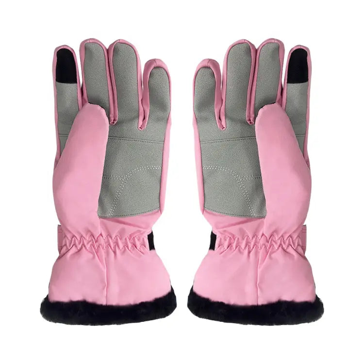 Gloves & Mittens / Snow: Fuzl Women Fur Snow Glove-PINK - 2024, Accessories, Bearx, Gloves & Mittens, Gloves & Mittens / Snow