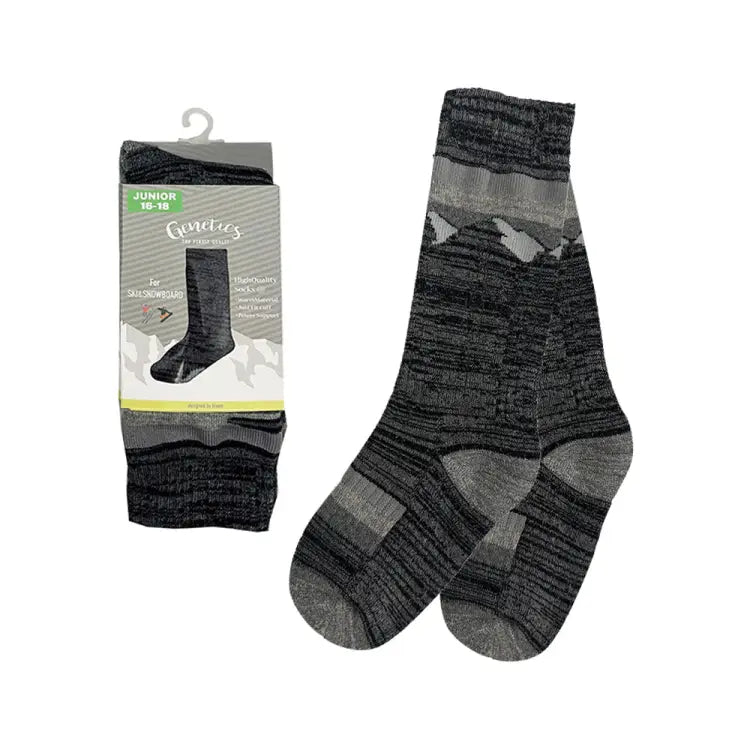 Socks / Snow: Genetics Kids Snow Socks-BLACK - Genetics / Black / 13-15cm / 2024, Accessories, Bearx, Black, Ice & Snow