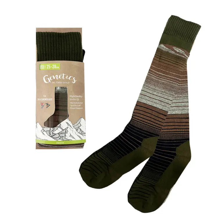 Socks / Snow: Genetics Snow Socks-GREEN - Genetics / Green / 22-25cm / 2023, Accessories, Bearx, Green, Ice & Snow