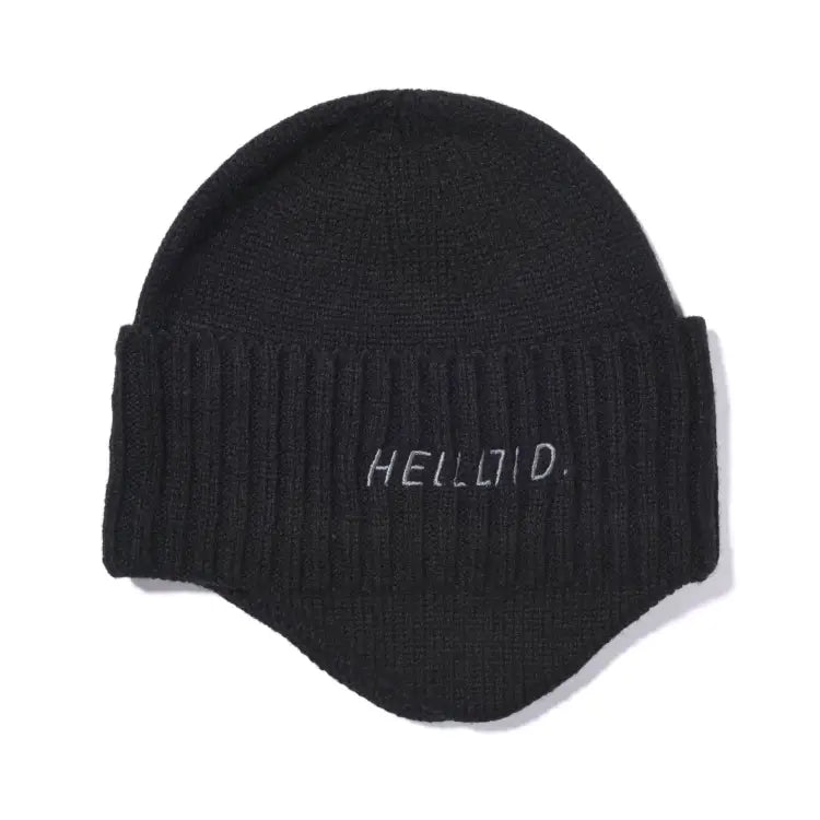 Headwear / Beanies: Helloid Ear Maff Beanie-BLACK - Helloid / Black / Free / 2024, Accessories, Black, Head & Neck Wear, Headwear / Beanies