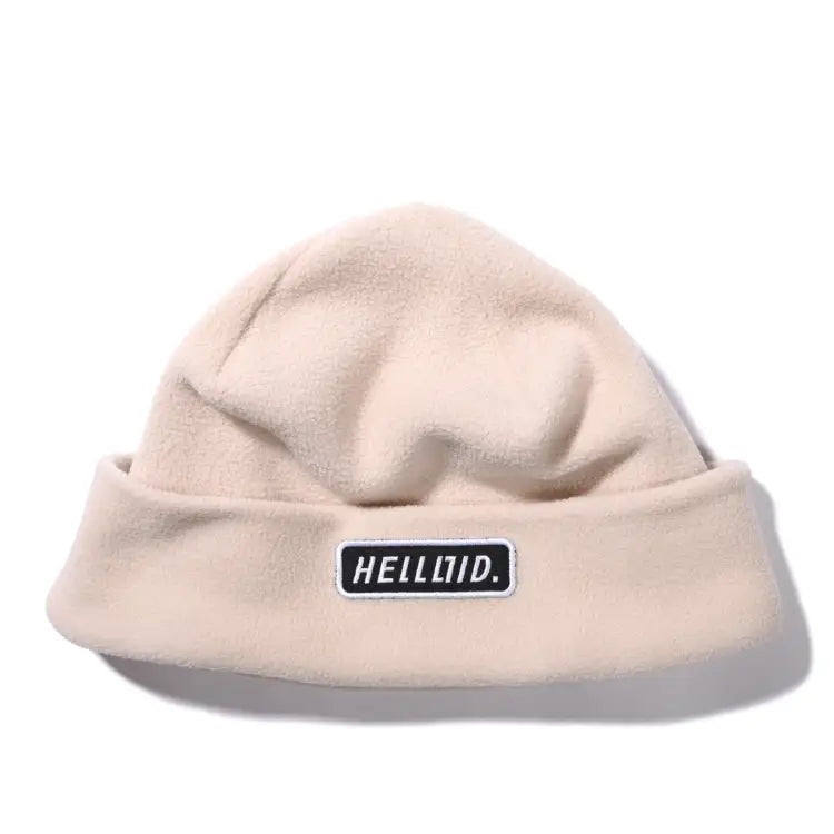 Headwear / Beanies: Helloid Fleece Beanie-WHITE - Helloid / Off White / Free / 2024, Accessories, Head & Neck Wear, Headwear / Beanies,