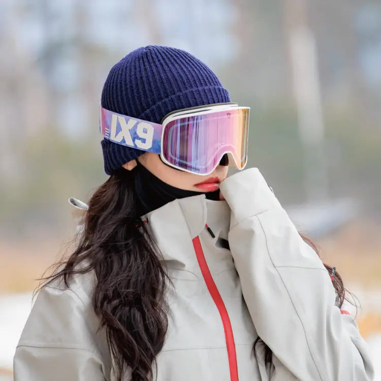 Goggles / Snow: Ixnine Ix3-04 Photocromic Snow Goggle-pink Tulle [korean Brand] - IXNINE / Sky Coral / ON / 2025, Accessories, Eyewear,