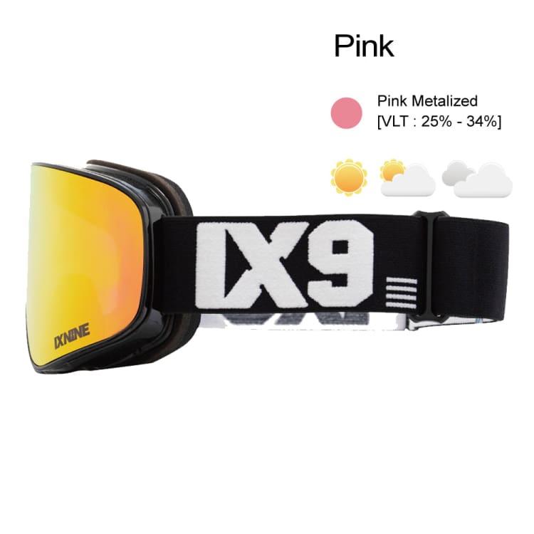 Goggles / Snow: Ixnine IX3-14 Snow Goggles-PINK [Korean Brand] - IXNINE / Pink / ON / 2024, Accessories, Eyewear, Goggles, Goggles / Snow