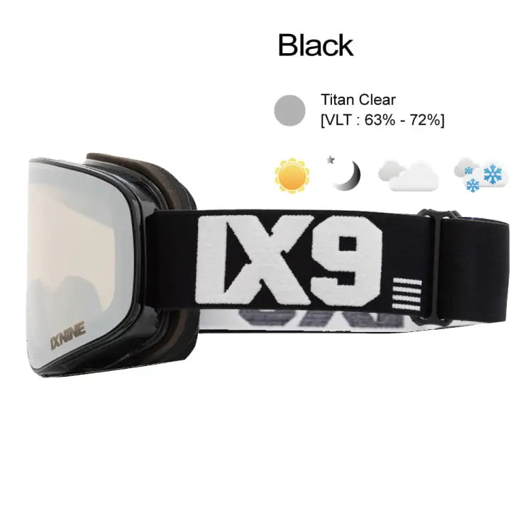 Goggles / Snow: Ixnine IX3-16 Snow Goggles-BLACK [Korean Brand] - IXNINE / Black / ON / 2024, Accessories, Black, Eyewear, Goggles
