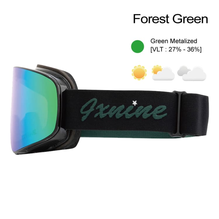 Goggles / Snow: Ixnine IX3-18 Snow Goggles-FOREST GREEN [Korean Brand] - IXNINE / Forest Green / ON / 2024, Accessories, Eyewear, Forest