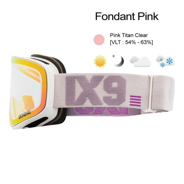 Goggles / Snow: Ixnine IX3-19 Snow Goggles-FONDANT PINK [Korean Brand] - IXNINE / Fondant Pink / ON / 2024, Accessories, Eyewear, Fondant