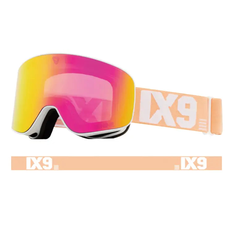 Goggles / Snow: Ixnine IX3-23 Snow Goggles-PEACH FUZZ [Korean Brand] - IXNINE / Peach Fuzz / ON / 2024, Accessories, Eyewear, Goggles,
