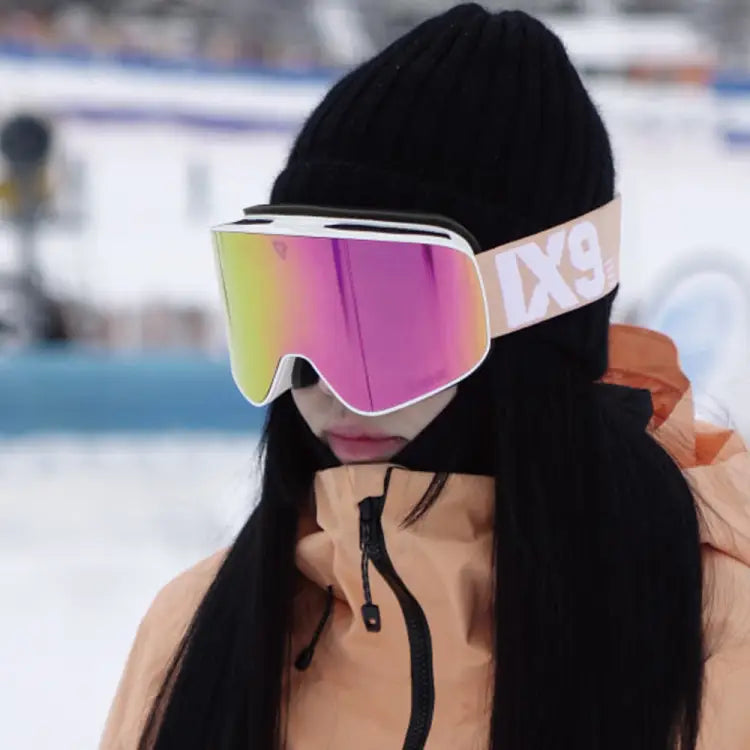 Goggles / Snow: Ixnine IX3-23 Snow Goggles-PEACH FUZZ [Korean Brand] - IXNINE / Peach Fuzz / ON / 2024, Accessories, Eyewear, Goggles,