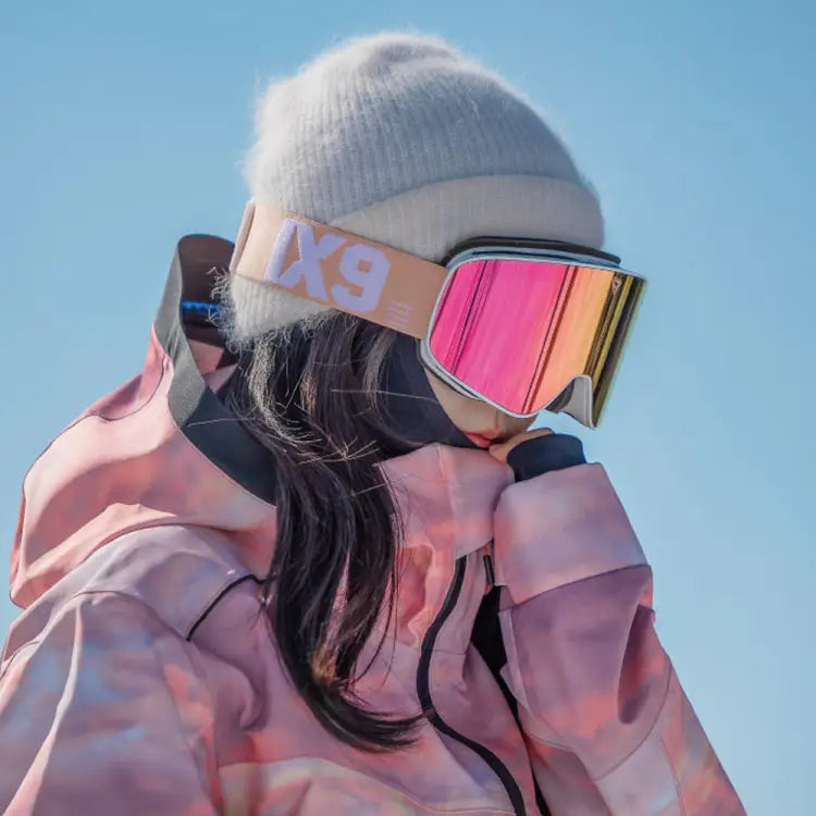 Goggles / Snow: Ixnine IX3-23 Snow Goggles-PEACH FUZZ [Korean Brand] - IXNINE / Peach Fuzz / ON / 2024, Accessories, Eyewear, Goggles,