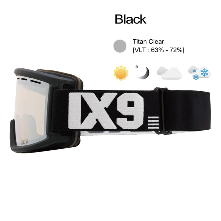 Goggles / Snow: Ixnine IX5-01 Snow Goggles-BLACK [Korean Brand] - IXNINE / Black / ON / 2024, Accessories, Black, Eyewear, Goggles