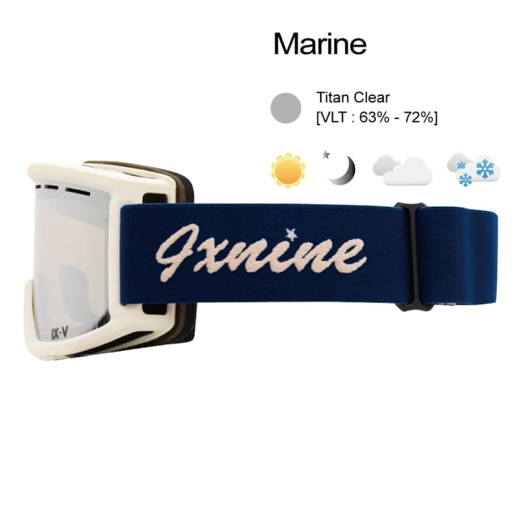 Goggles / Snow: Ixnine IX5-07 Snow Goggles-MARINE [Korean Brand] - IXNINE / Marine / ON / 2024, Accessories, Eyewear, Goggles, Goggles