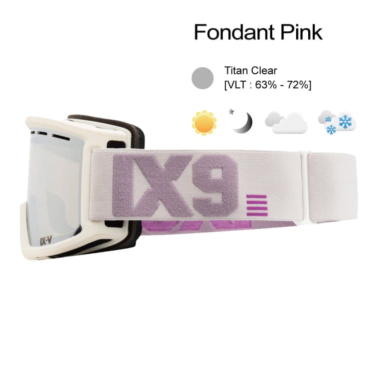 Goggles / Snow: Ixnine IX5-09 Snow Goggles-FONDANT PINK [Korean Brand] - IXNINE / Fondant Pink / ON / 2024, Accessories, Eyewear, Fondant