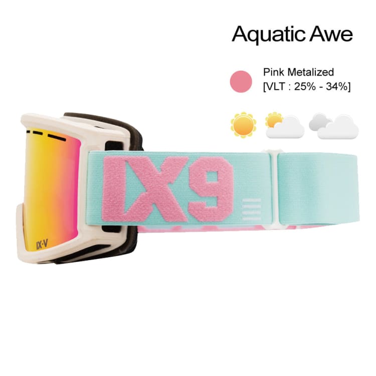 Goggles / Snow: Ixnine IX5-13 Snow Goggles-AQUATIC AWE [Korean Brand] - IXNINE / Aquatic Awe / ON / 2024, Accessories, Aquatic Awe,