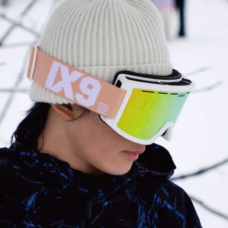 Goggles / Snow: Ixnine IX5-14 Snow Goggles-PEACH FUZZ [Korean Brand] - IXNINE / Peach Fuzz / ON / 2024, Accessories, Eyewear, Goggles,