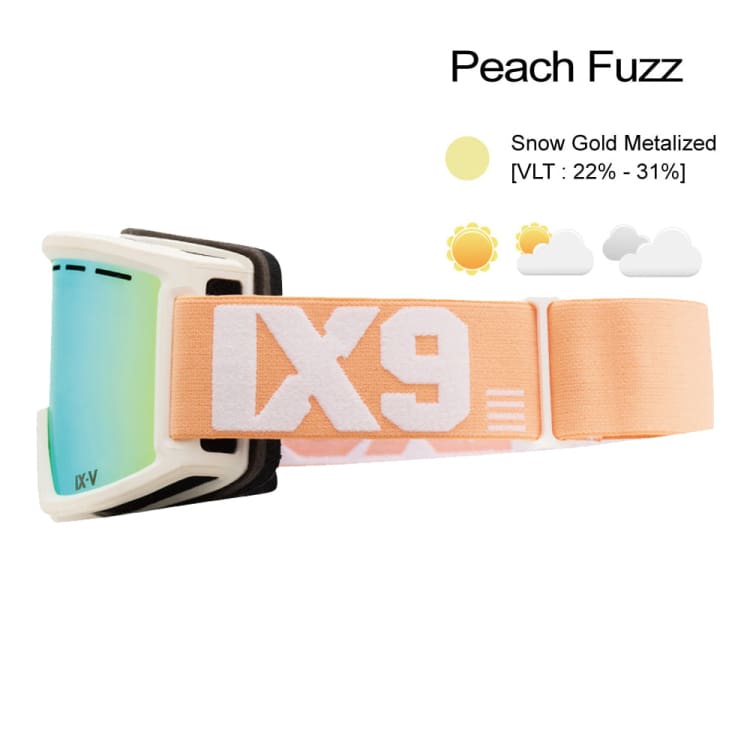 Goggles / Snow: Ixnine IX5-14 Snow Goggles-PEACH FUZZ [Korean Brand] - IXNINE / Peach Fuzz / ON / 2024, Accessories, Eyewear, Goggles,