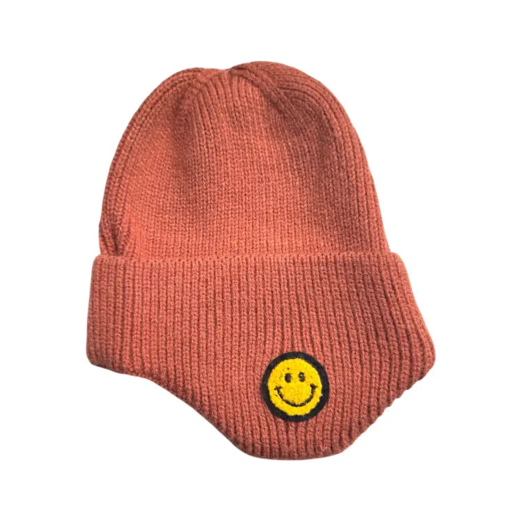Headwear / Beanies: JP Kids Smiley Beanie-BRICK - JP / Brick / Free / 2025, Accessories, Bearx, Brick, Head & Neck Wear