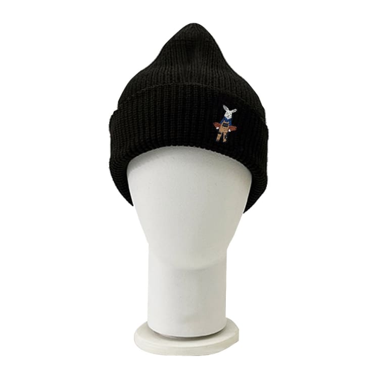 Headwear / Beanies: Keep White Rabbit Beanies-BLACK - Keep White / Black / Free / 2024, Accessories, Bearx, Black, Head & Neck Wear