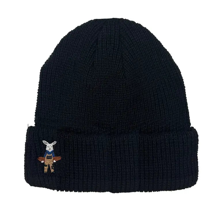 Headwear / Beanies: Keep White Rabbit Beanies-BLACK - Keep White / Black / Free / 2024, Accessories, Bearx, Black, Head & Neck Wear