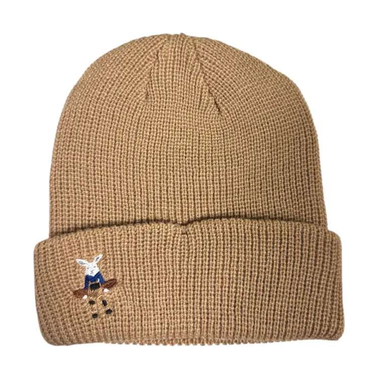Headwear / Beanies: Keep White Rabbit Beanies-TAN - Keep White / Tan / Free / 2025, Accessories, Bearx, Head & Neck Wear, Headwear