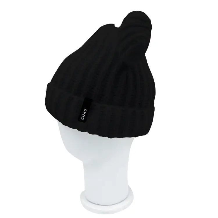 Headwear / Beanies: Lux Bear Beanie-BLACK - Luxs / Black / Free / 2023, Accessories, Bearx, Black, Head & Neck Wear | JP-3630-BLACK