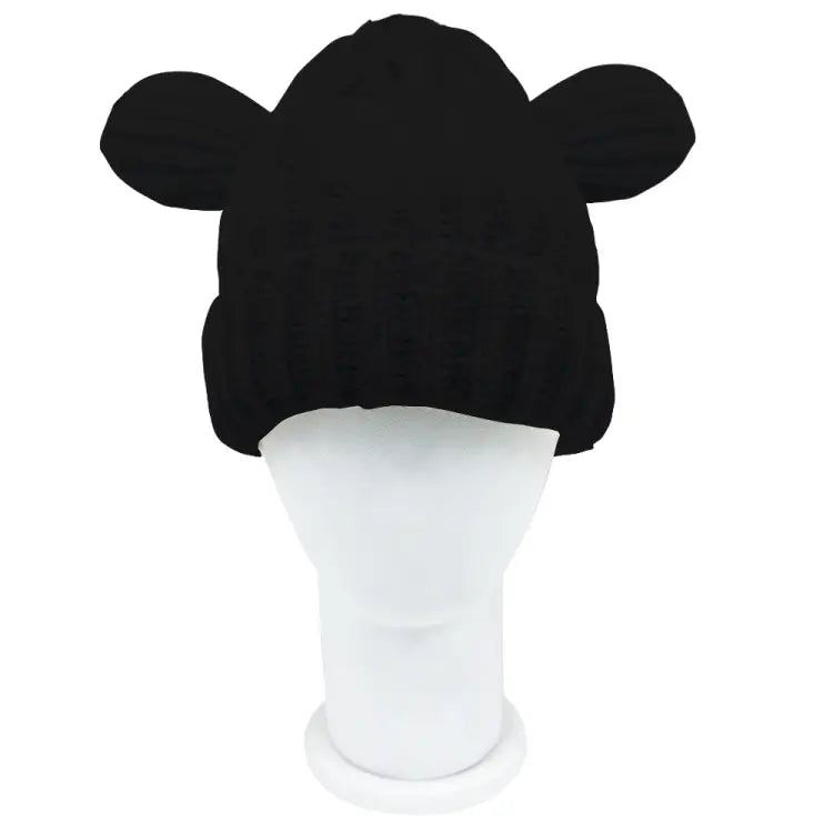 Headwear / Beanies: Lux Bear Beanie-BLACK - Luxs / Black / Free / 2023, Accessories, Bearx, Black, Head & Neck Wear | JP-3630-BLACK