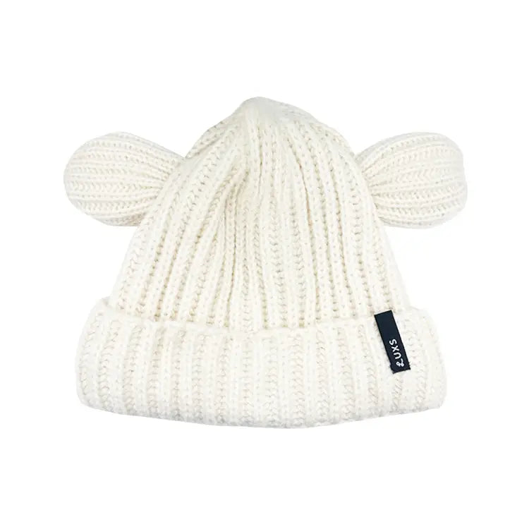 Headwear / Beanies: Lux Bear Beanie-WHITE - Luxs / White / Free / 2023, Accessories, Bearx, Head & Neck Wear, Headwear / Beanies |