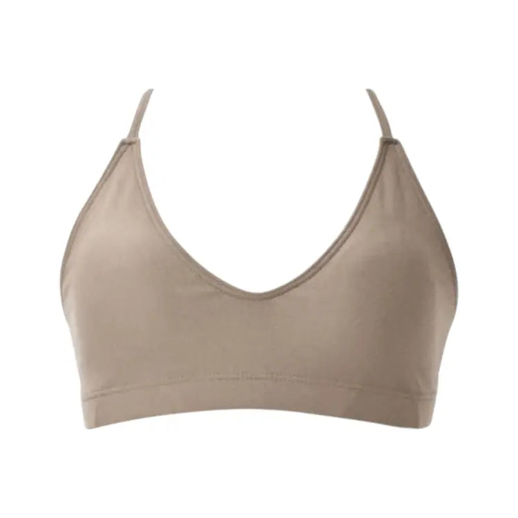 Swim Tops: Maka-Hou Women Back Cross Bra Top-BEIGE (Japanese Brand) - MAKA-HOU / Beige / M / 13W06-12S0014-L, 13W06-12S0014-M,