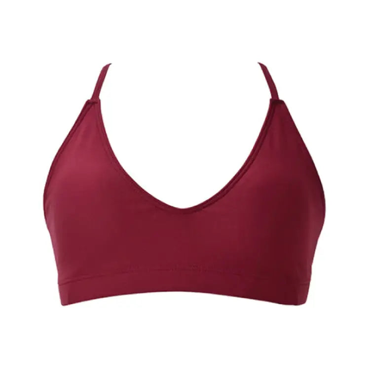 Swim Tops: Maka-Hou Women Back Cross Bra Top-ENJI (Japanese Brand) - MAKA-HOU / Enji / M / 13W06-12S0014-L, 13W06-12S0014-M, 2024,