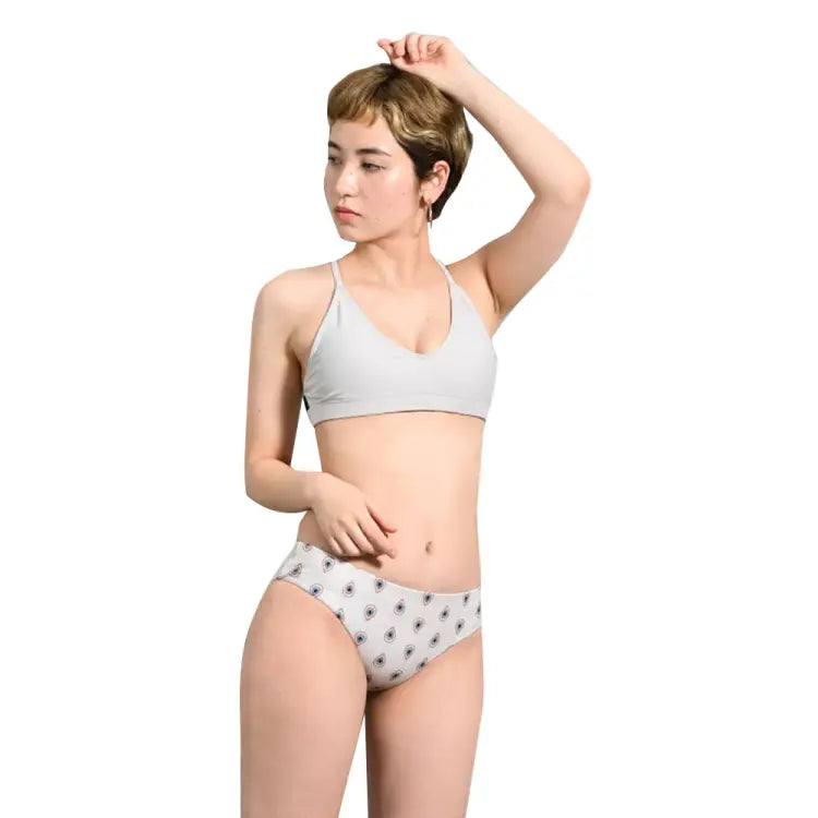 Swim Tops: Maka - Hou Women Back Cross Bra Top - LIGHTGRAY - 2024, Clothing, Fashion, Hong Kong, Japan | 13W06 - 12S0003 - M