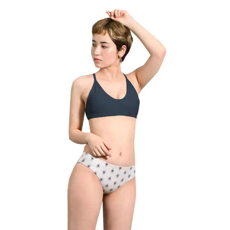 Swim Tops: Maka - Hou Women Back Cross Bra Top - NAVY - 2024, Clothing, Fashion, Hong Kong, Japan | 13W06 - 12S0014 - M