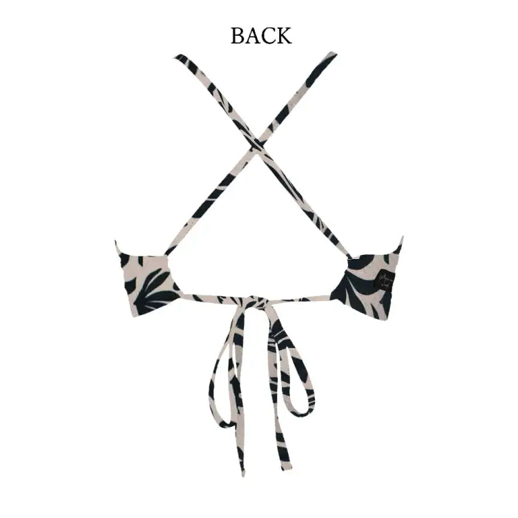 Swim Tops: Maka-Hou Women Back Cross Bra Top-PAINT (Japanese Brand) - 13W06-12S0014-L, 13W06-12S0014-M, 2024, Clothing, Fashion