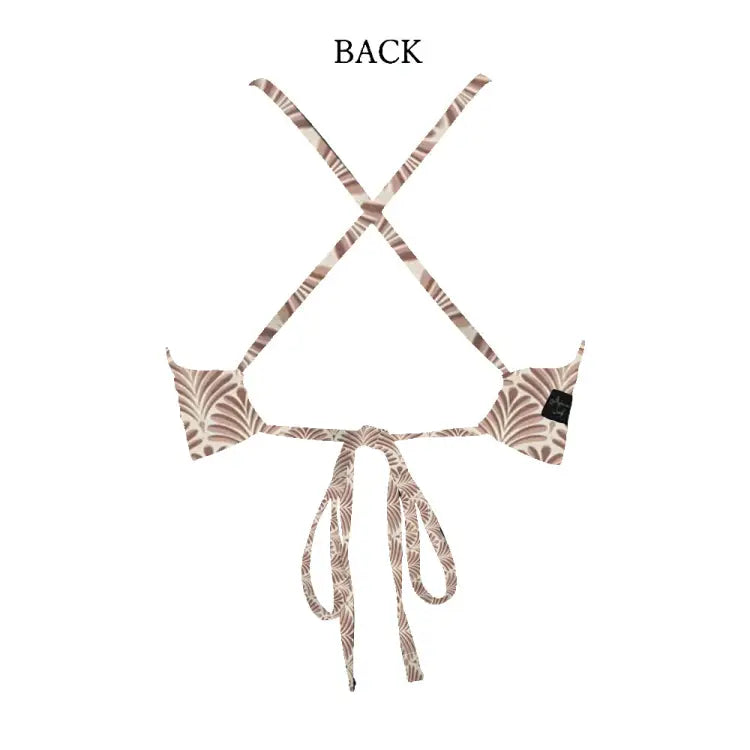 Swim Tops: Maka-Hou Women Back Cross Bra Top-SHELL (Japanese Brand) - 13W06-12S0014-L, 13W06-12S0014-M, 2024, Clothing, Fashion