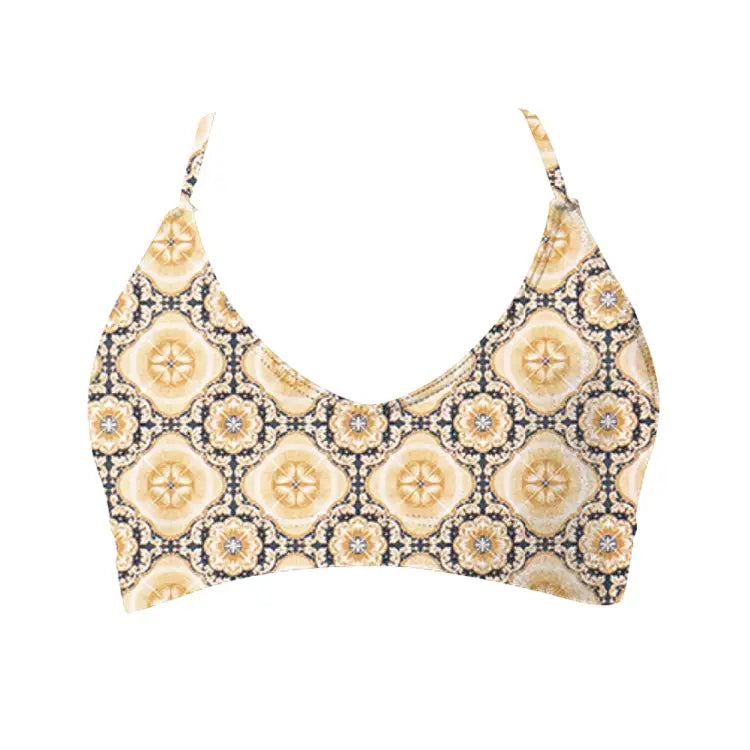 Swim Tops: Maka - Hou Women Back Cross Bra Top - TILE - MAKA_HOU / Tile M 2024, Clothing, Fashion, Hong Kong, Japan | 13W06 - 12S3788 - M