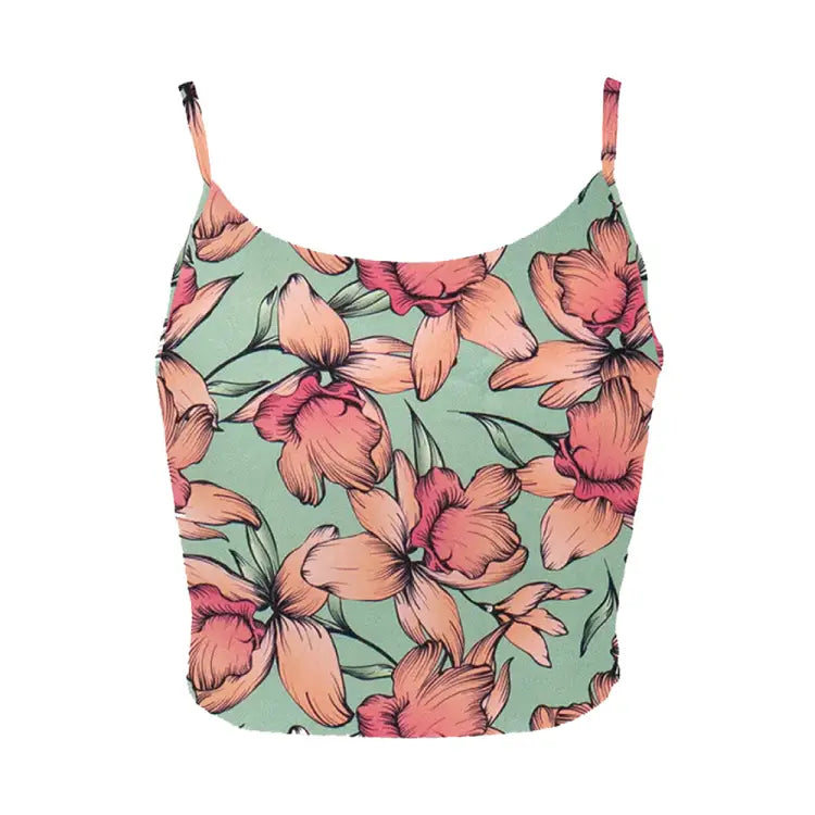 Swim Tops: Maka-Hou Women Camisole Bra Top-BIG FLOWER (Japanese Brand) - MAKA-HOU / Big Flower / M / 16W02-42S3533-L, 16W02-42S3533-M,