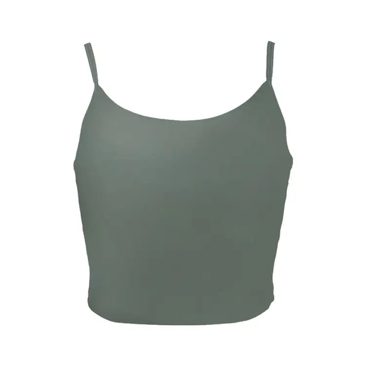 Swim Tops: Maka-Hou Women Camisole Bra Top-KHAKI (Japanese Brand) - MAKA-HOU / Khaki / M / 2025, Clothing, Fashion, Hong Kong, Japan